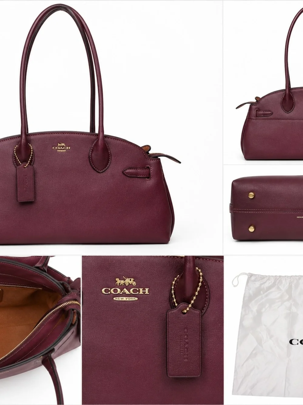 COACH Merlot Empire 34 with Gold Hardware